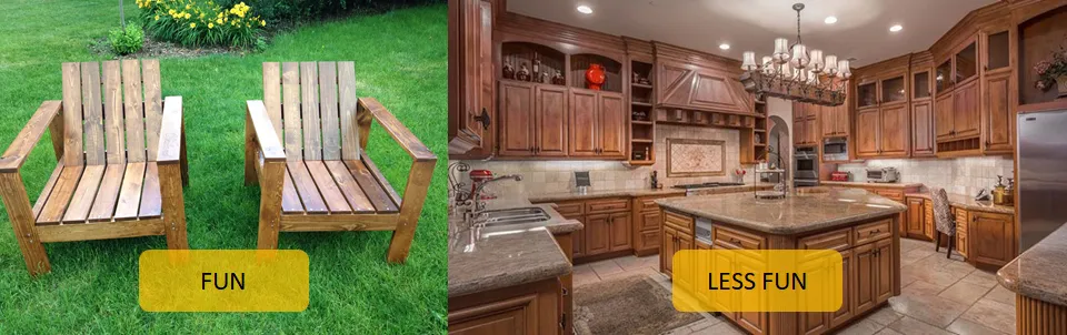 Fun vs. Less Fun (disclaimer: not my house) Fun vs. Less Fun (not my house anyway)